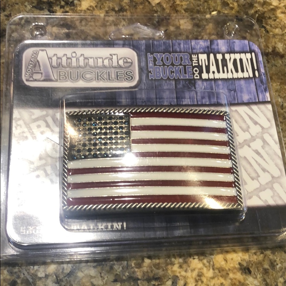 Patriotic Montana Silversmiths buckle